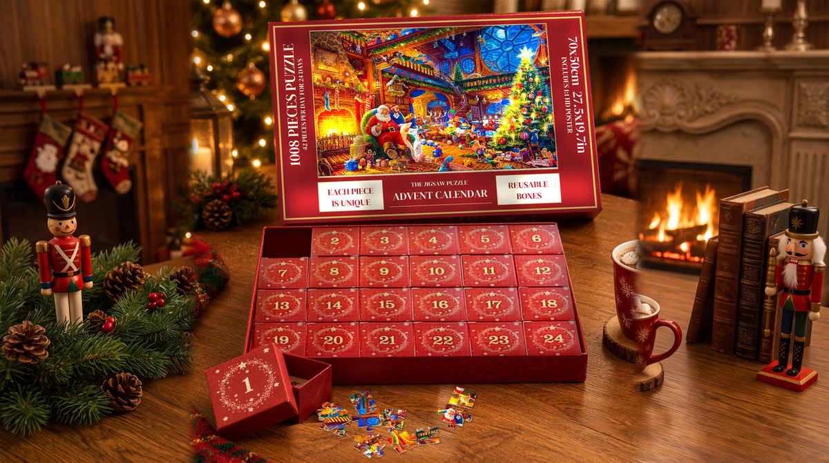A Christmas countdown you build piece by piece.